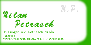 milan petrasch business card
